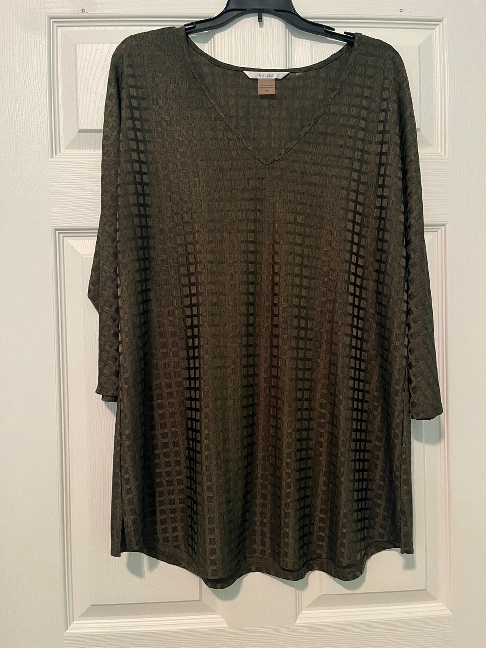 VGAR Gray Textured Long Sleeve Tunic Dressy